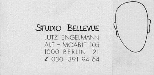 0161Visitenkarte Studio Bellevue 1988